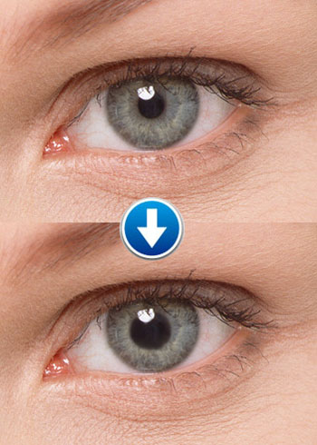 Yeux des lentilles de contact Perspective gris